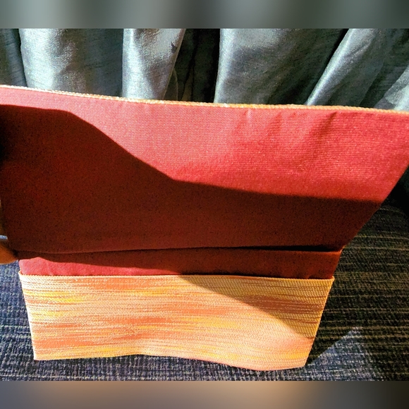 Vintage Shiseido Pink Chirimen Silk Crepe Camellia Tsubaki Folding Long Wallet - Picture 7 of 7